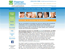 Tablet Screenshot of freemanorthodontics.com
